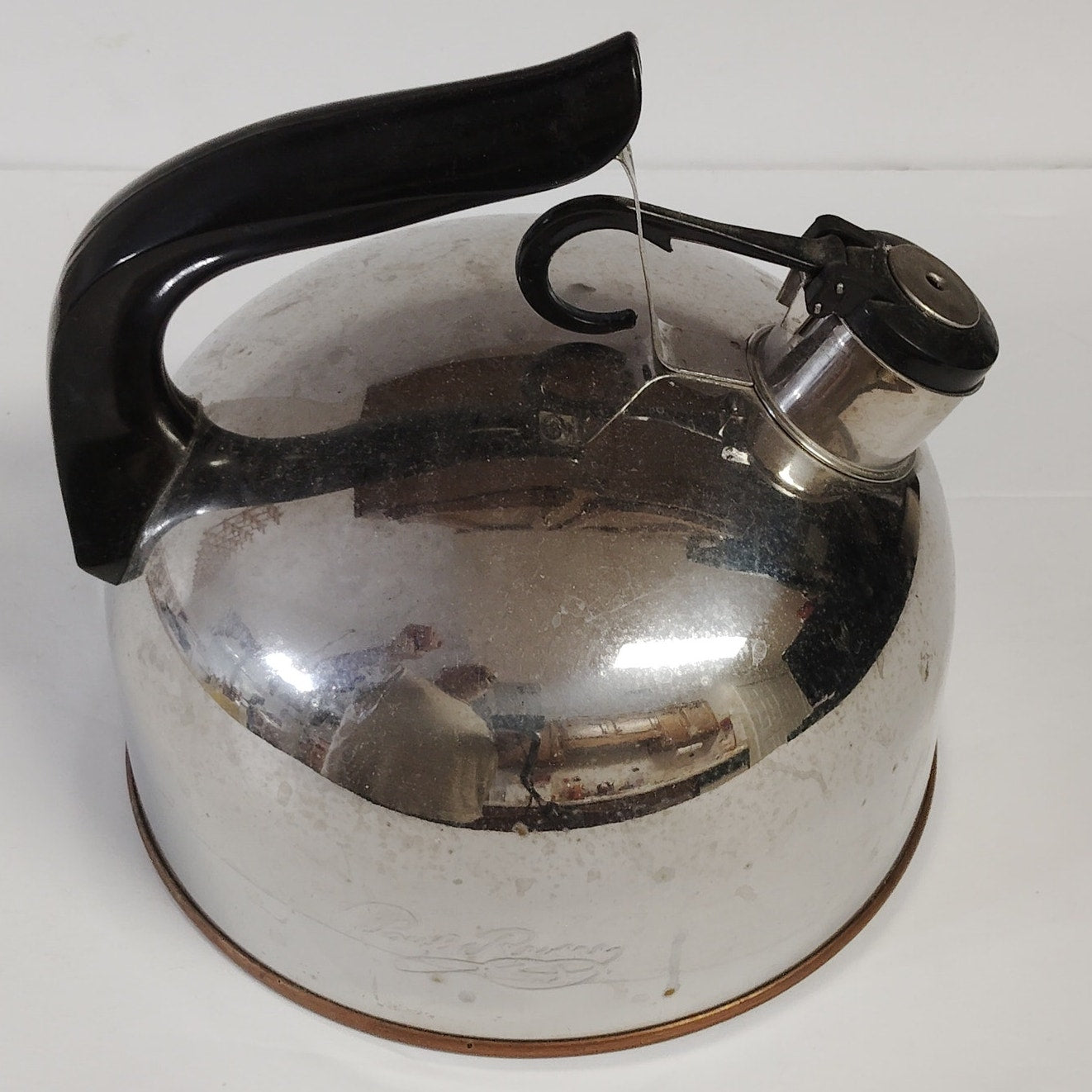 Revere Ware 1801 Paul Revere Copper Bottom Whistling Tea Kettle 2003