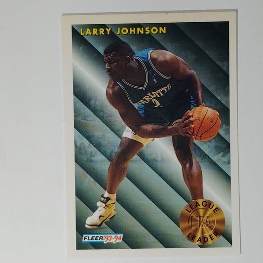1993–94 Fleer Larry Johnson #223, League Leader, Charlotte Hornets – Forward