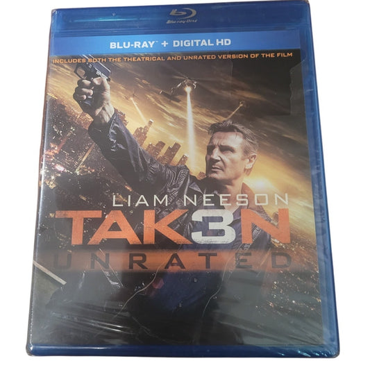 Taken 3 Unrated Blu-ray + Digital HD Combo Pack Liam Neeson Action Thriller 2015