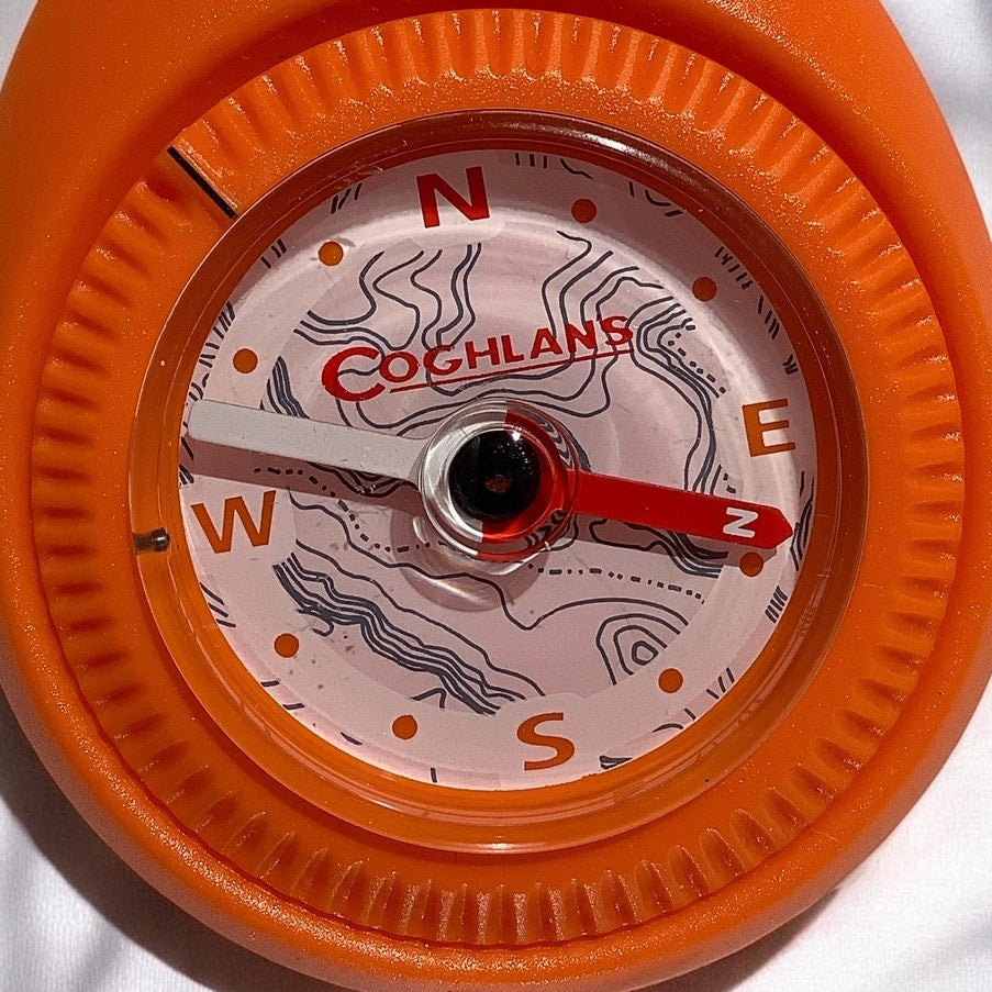 Coghlan's Hiking and Trail Compass with Fastening Clip, Orange, 2" Diameter