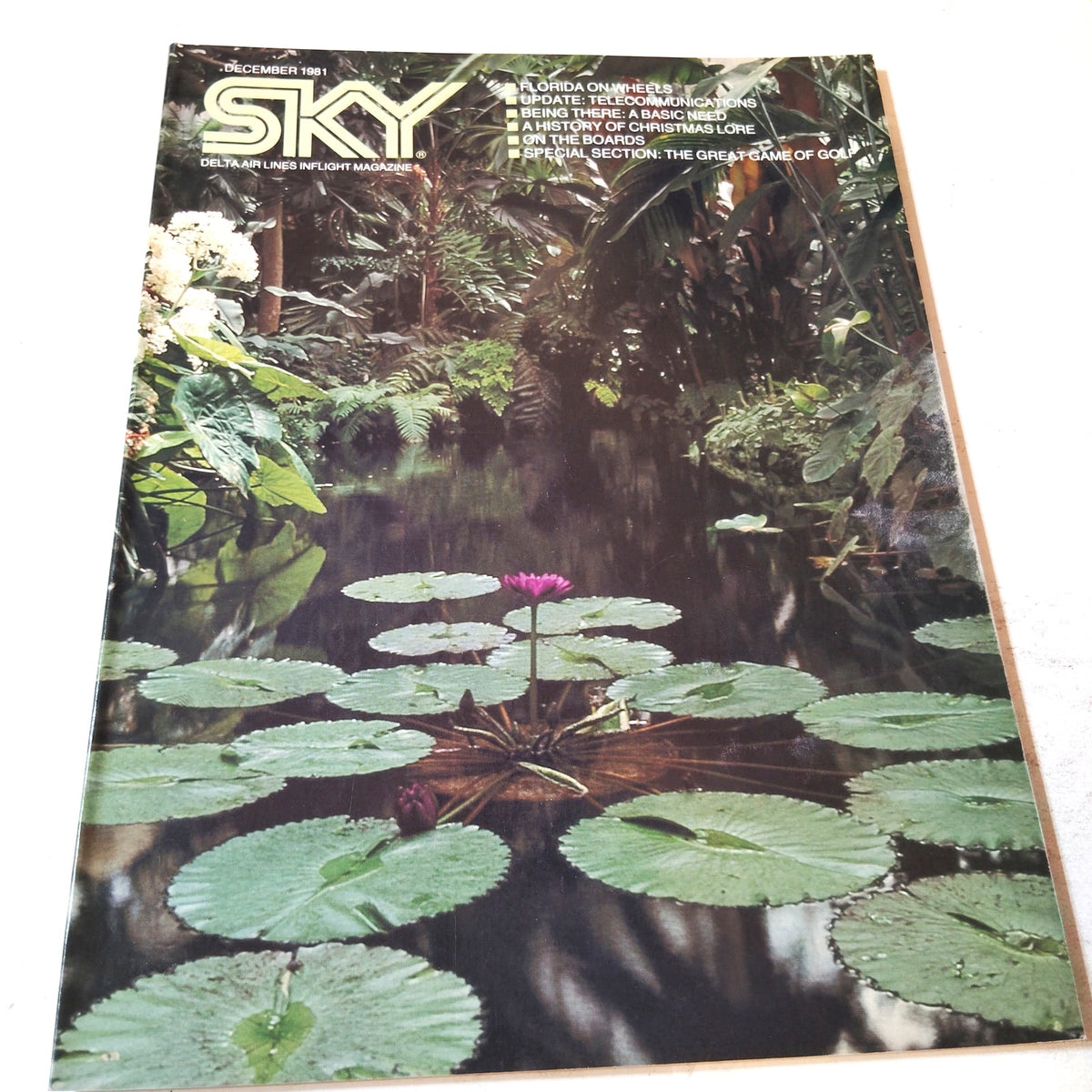 Vintage Delta SKY In-Flight Mag December 1981 -Golf Tour, Florida, Sports Stress