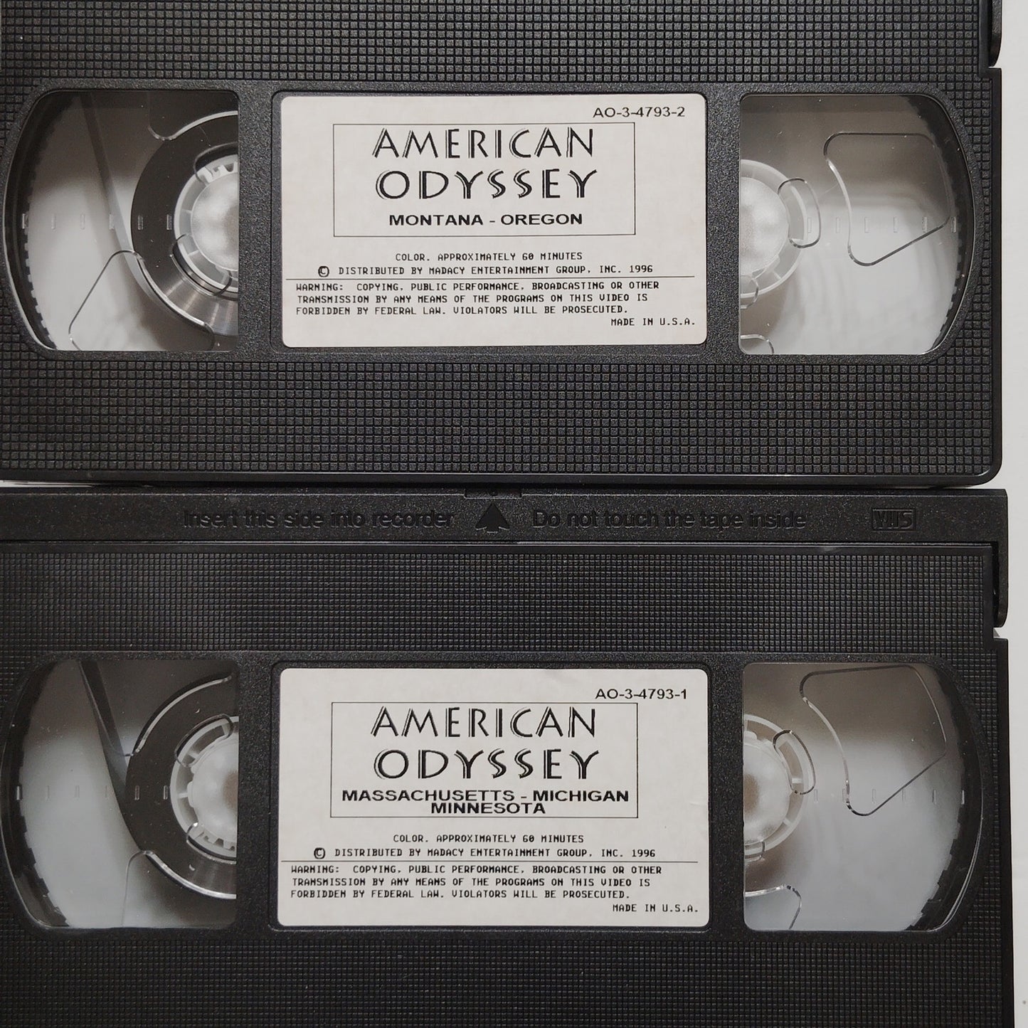 American Odyssey VHS (10) Boxed Set Coast‑to‑Coast Adventure Exploration