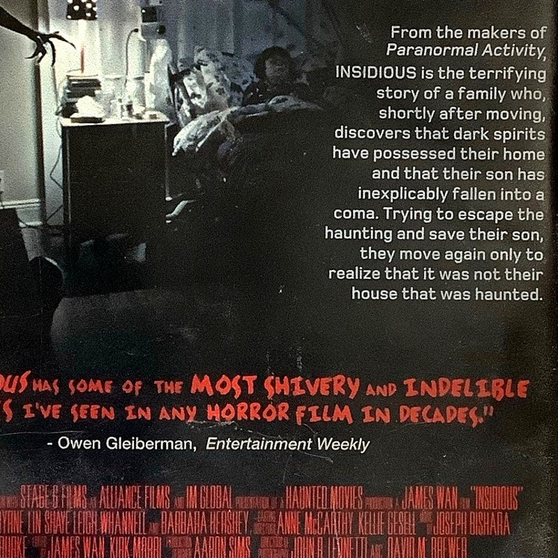 Insidious (2010 DVD) 102 Minutes of PG-13 Horror