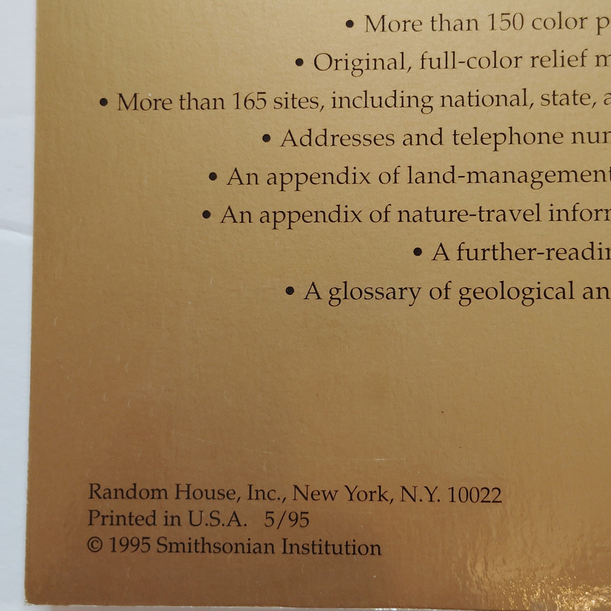 Smithsonian Guides Natural America Pacific Hawaii & Alaska Softcover - LN 1995