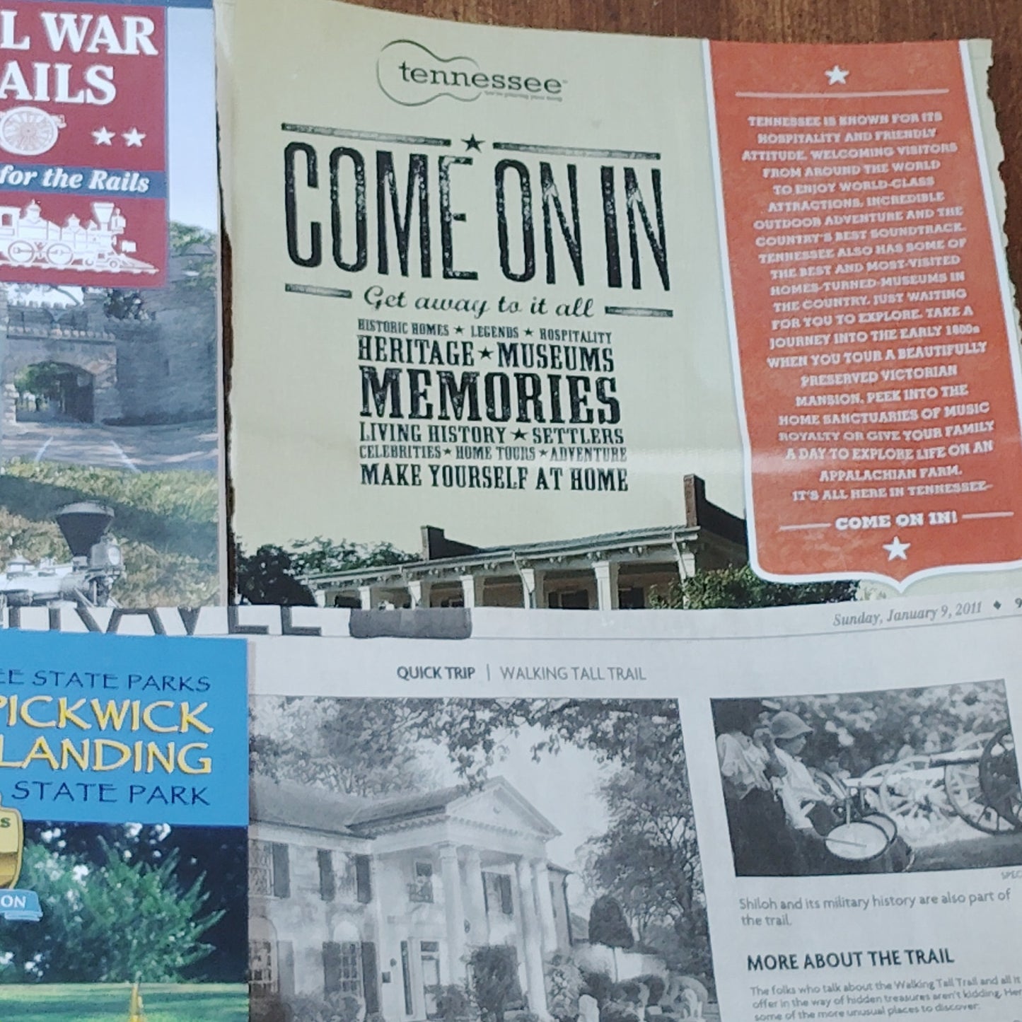 Tennessee Ephemera - Mom AM 0111 Collection: Brochures & Newspaper Clipping
