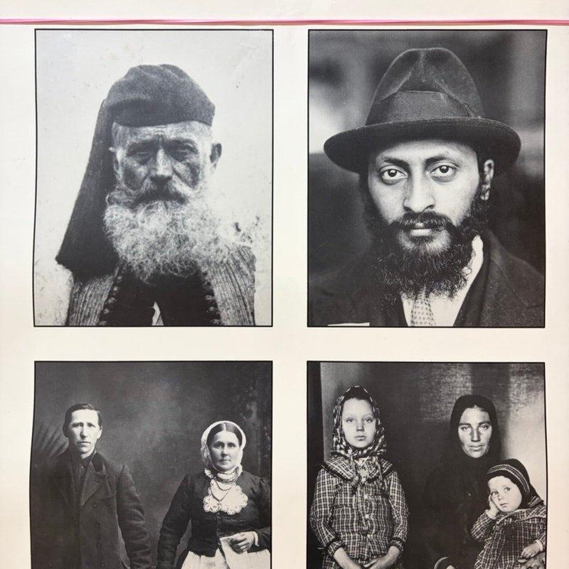 Vintage Ellis Island Faces Poster - Historic Immigrant Portraits 20"x16" Wht/Blk