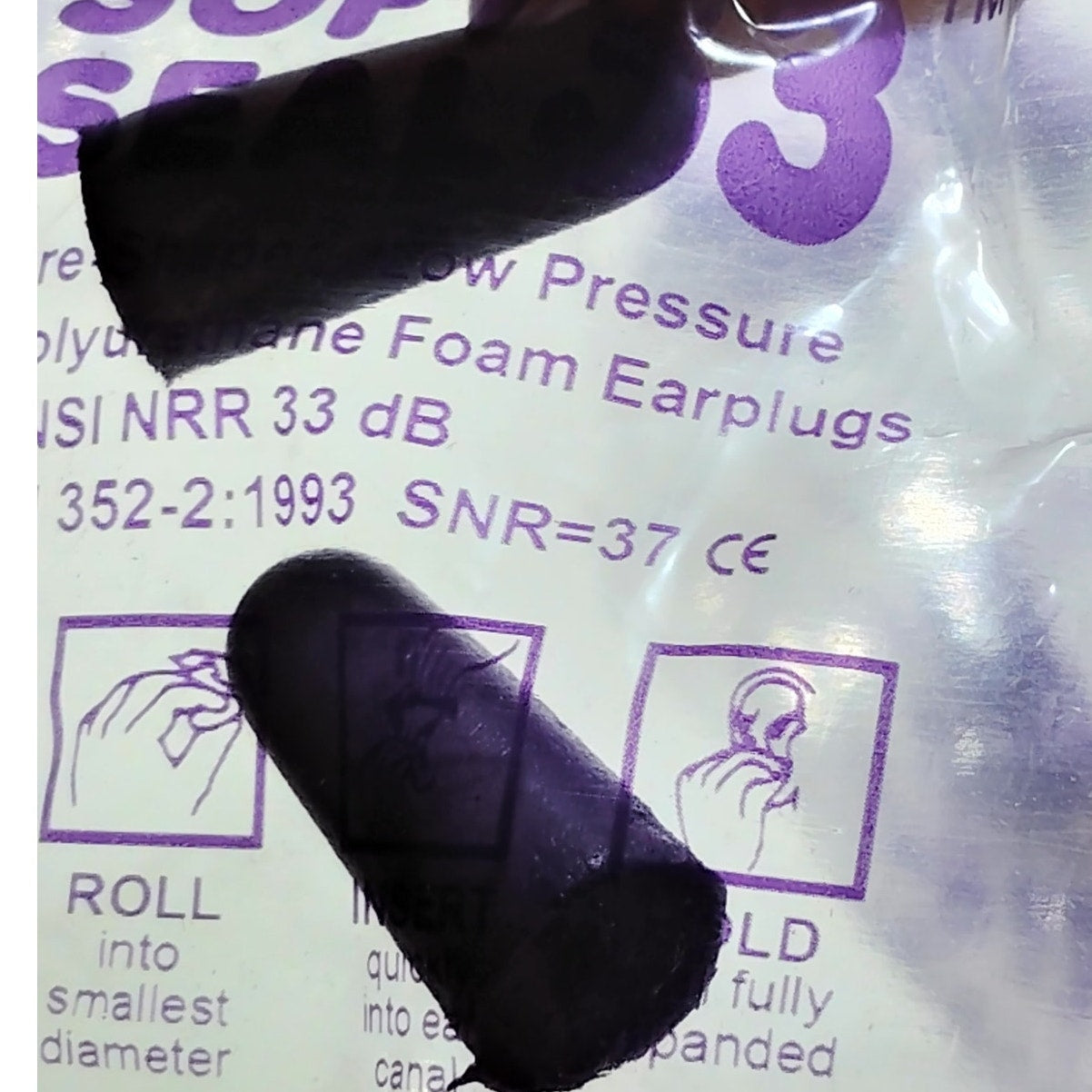Tasco Soft Seal 33 Earplugs 12-Pairs Individually Wrapped Foam NRR 33dB