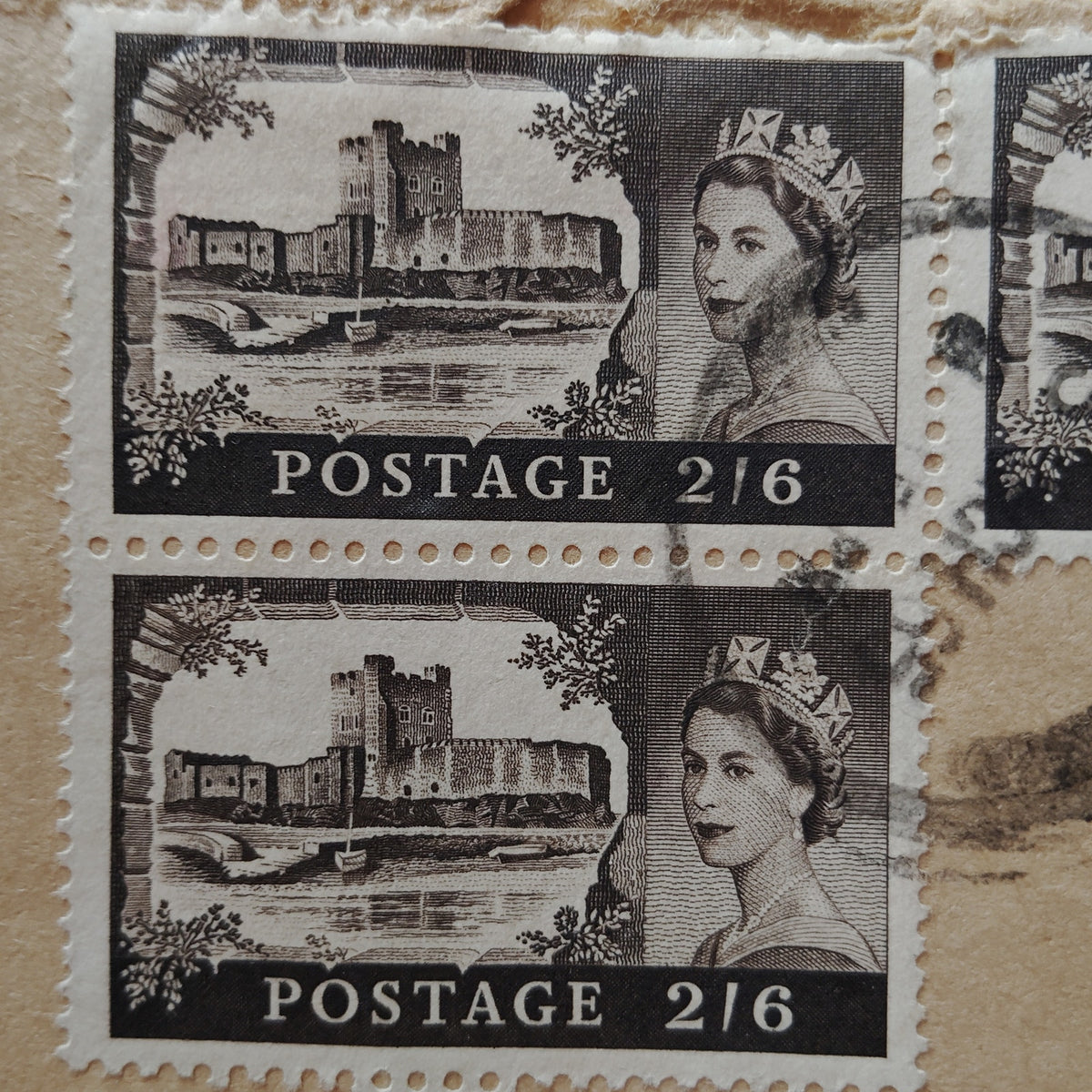 Great Britain 1955 Castles 2/6 Carrickfergus Cover USA 1965 QEII Airmail