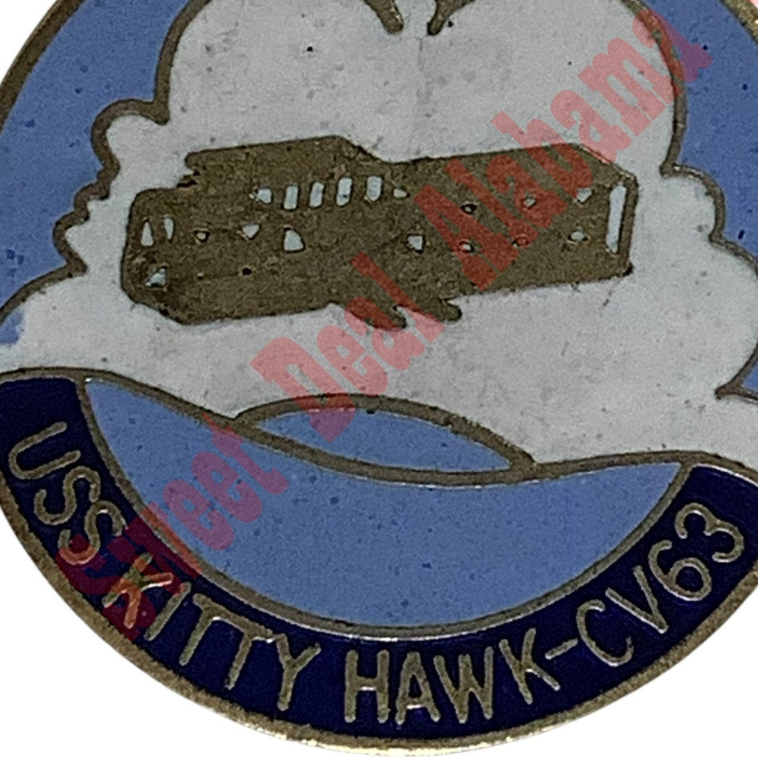USS Kitty Hawk CV63 Hat, Lapel, or Tie Pin 1"D
