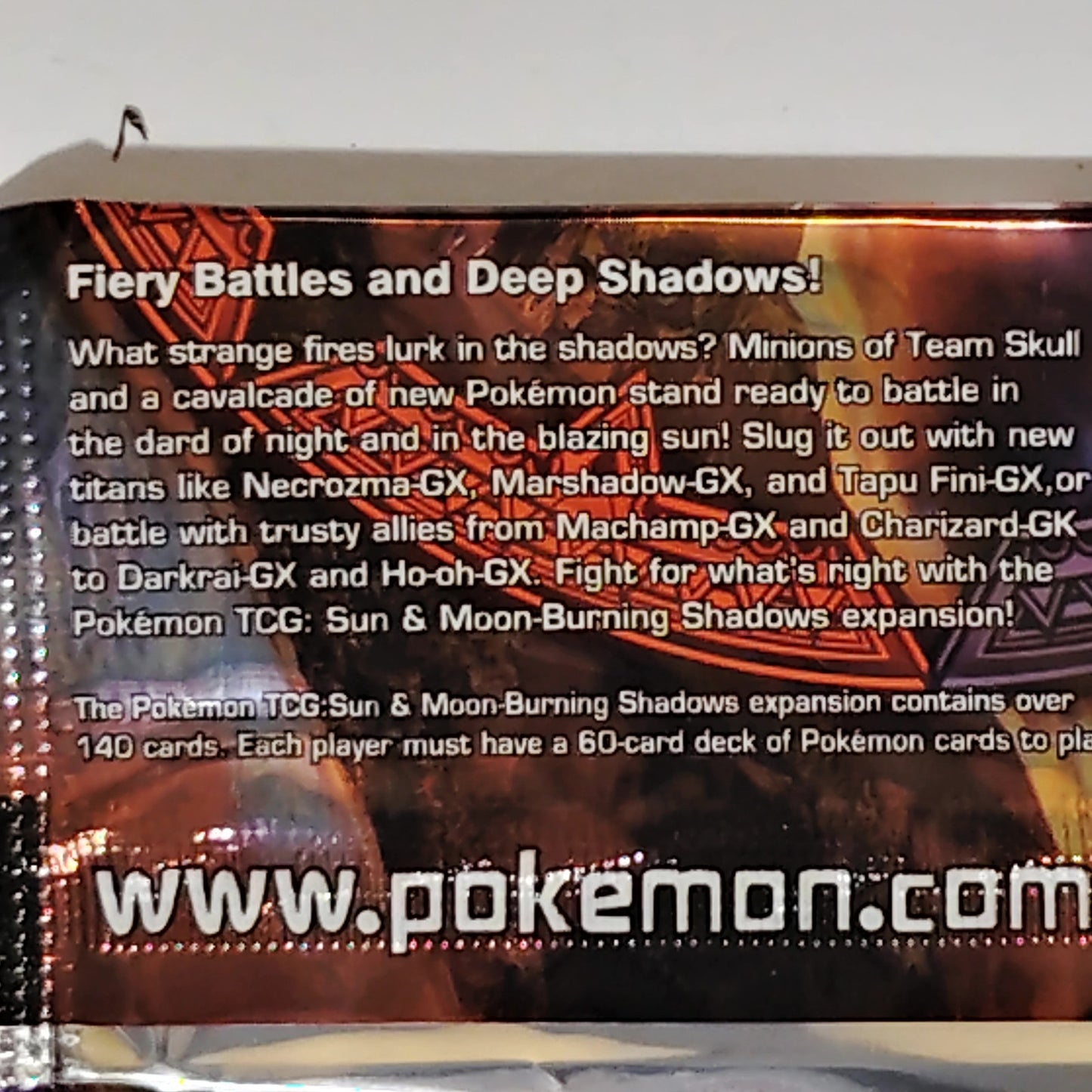 Pokémon - Taiwan Version, Sun & Moon Burning Shadows, EN, Sealed, 10 Cards +