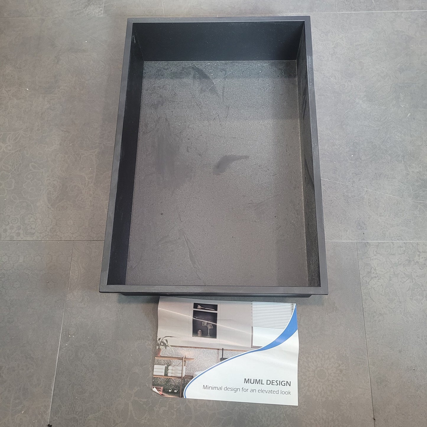 BWE Double Shower Niche – Matte Black – 8"W x 12"H x 4"D – Model A‑91132‑B