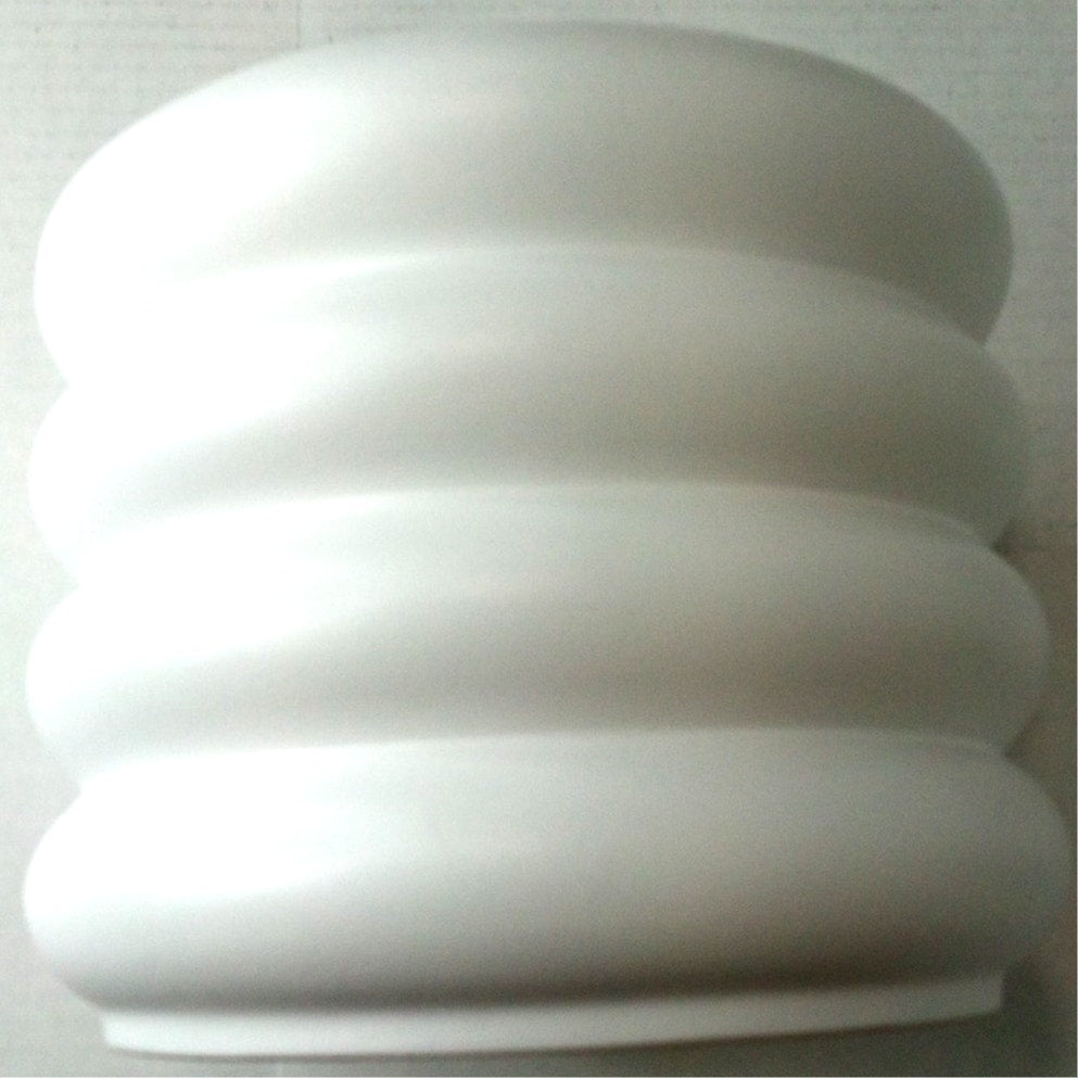 2 Large Bubble Ceramic Planters, White, 7-3/4"D x 6.50"H Plugged Bottom Drain