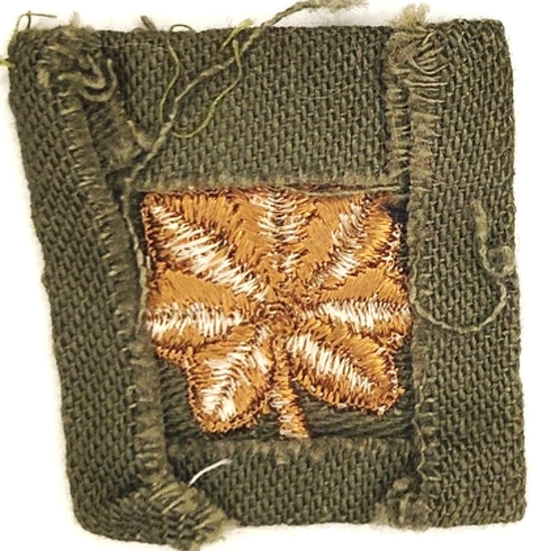 US Army Vintage ODG Subdued Major Rank Insignia Gold Oak Leaf BDU Sew On Patch