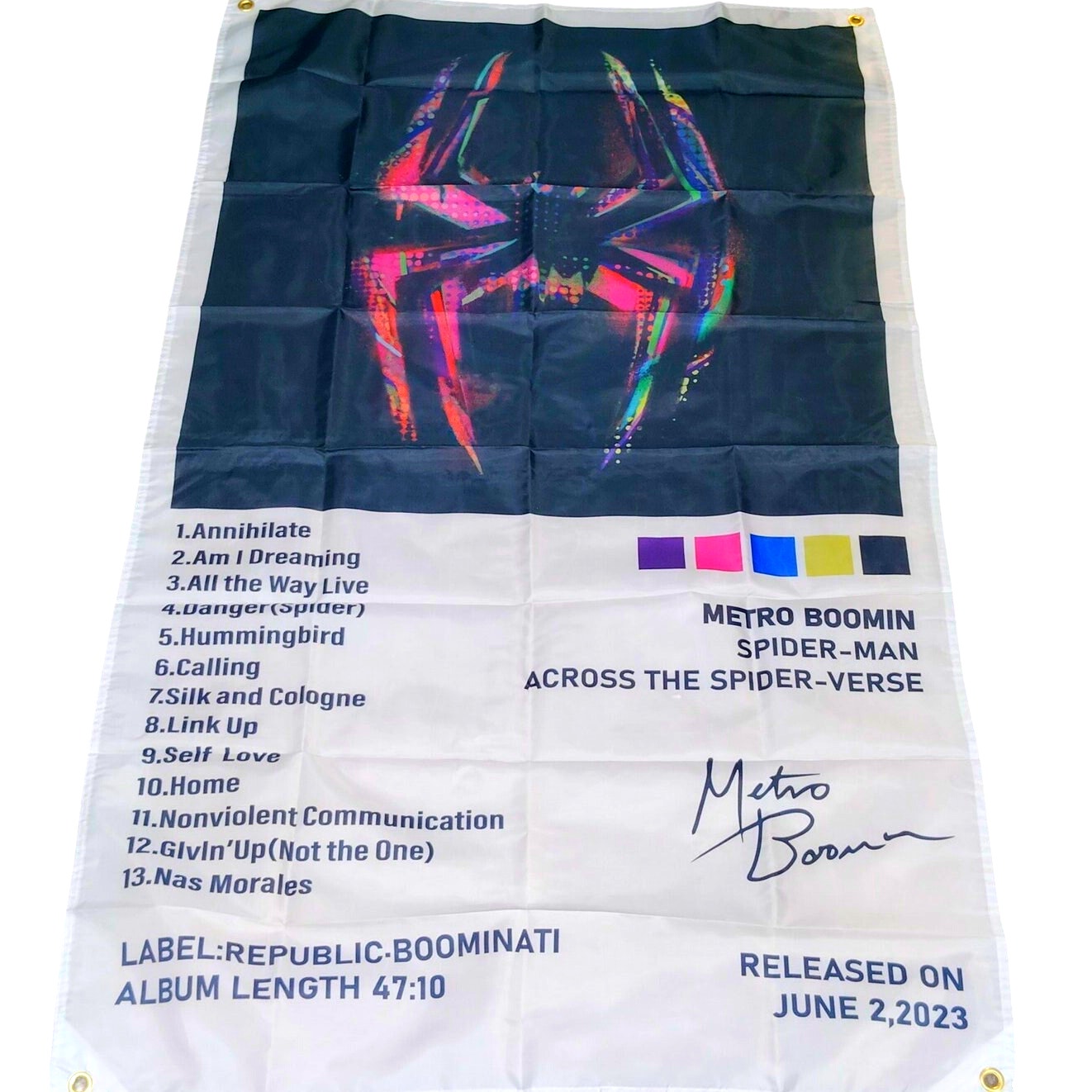Metro Boomin Spider‑Verse Canvas Poster 56" × 34" in Wall Art Fabric Tapestry
