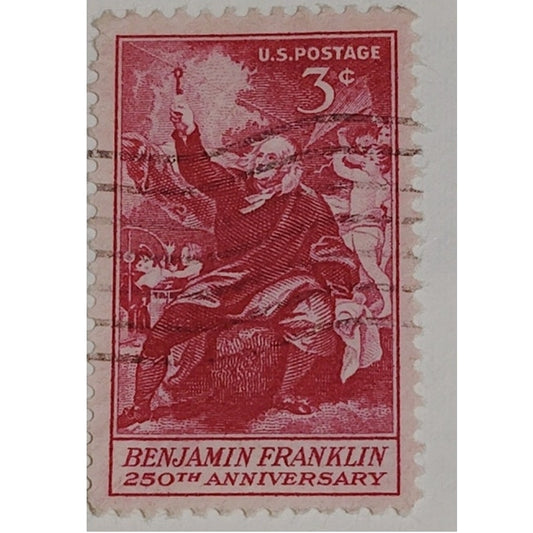 1956 3¢ Benjamin Franklin 250th Anniversary Stamp – Scott #1073