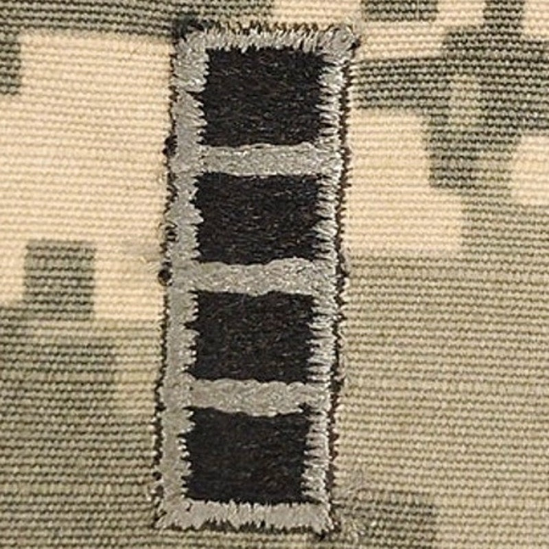 US Army CW4 Rank Slip‑On Black on ACU UCP Digital 1‑5/8" × 2"