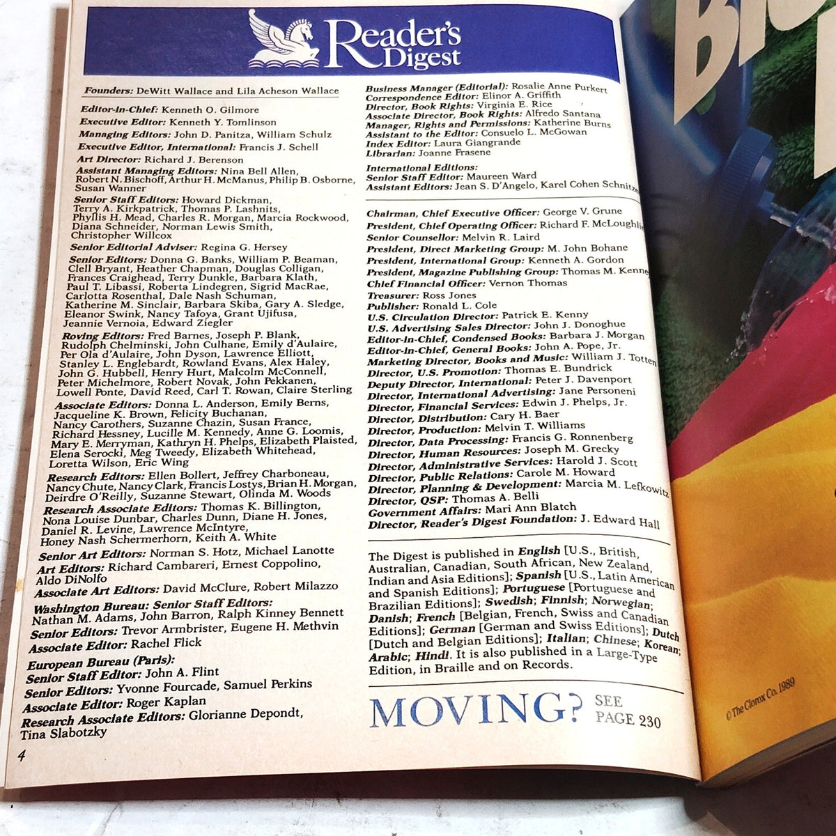 Reader's Digest December 1989 Vintage Magazine Back Issue Collectible Holiday