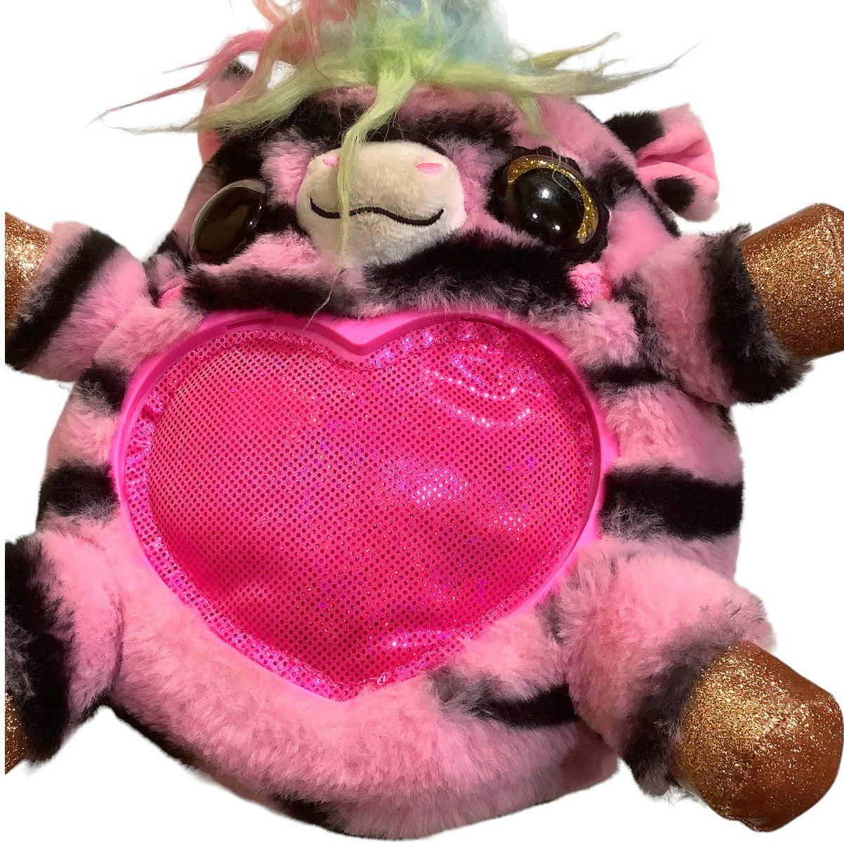 Rainbocorns Surprise Pink Zebracorn Stuffed Plush Sparkles Heart 10" by Zuru Inc