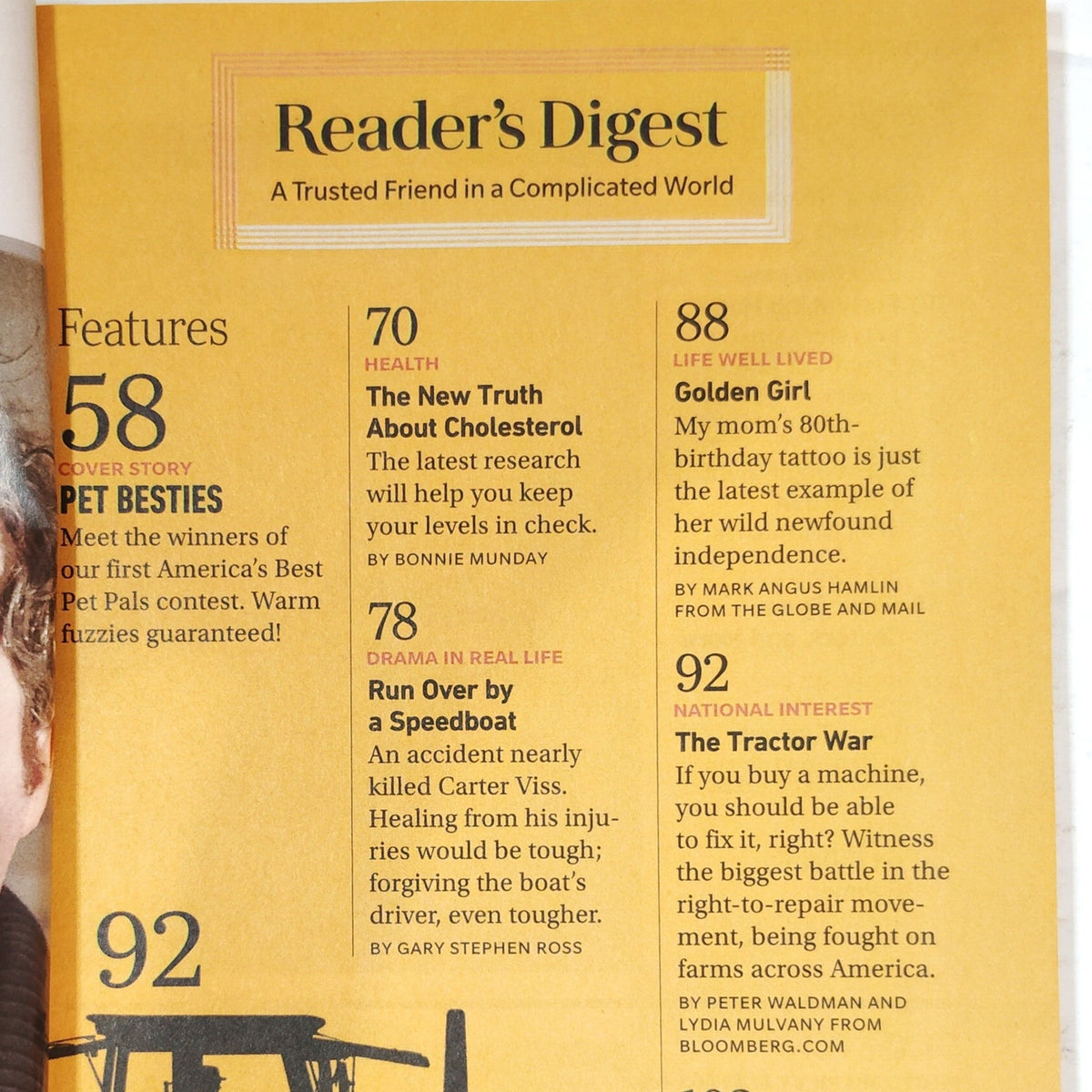 Reader's Digest October 2021 Magazine America's Best Pet Pals Back Issue