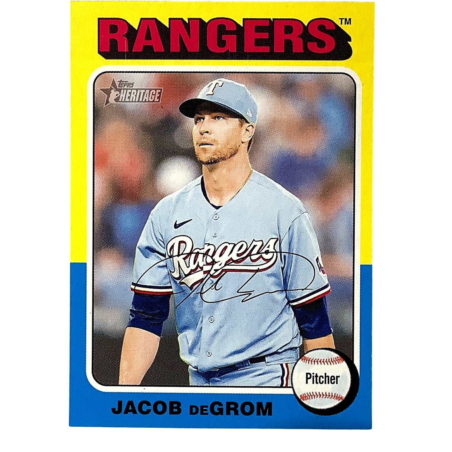 2024 Topps Heritage - Jacob DeGrom, Texas Rangers P, Card #355, NM+