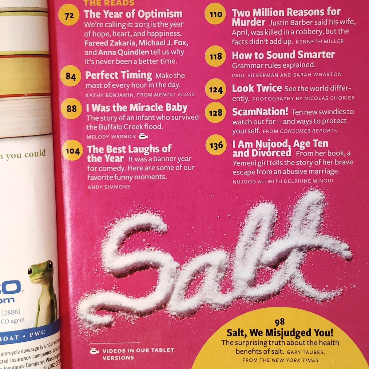 Reader's Digest January 2013 The Optimism Issue Cheer Up! Magazine Back Issue