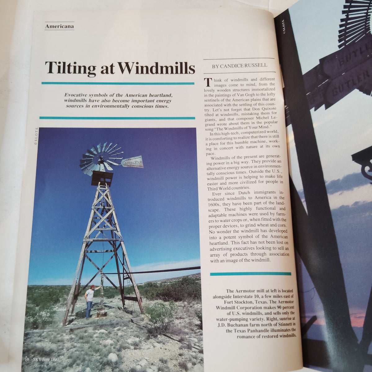 Delta Sky Magazine - June 1990 - Windmills, John Amerman, Wimbledon