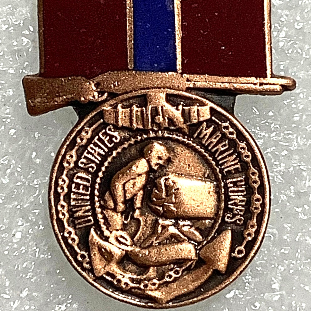 Marine Corps Good Conduct Medal, Mini, Hat or Lapel Pin 1-1/8"H x 5/8"W USMC