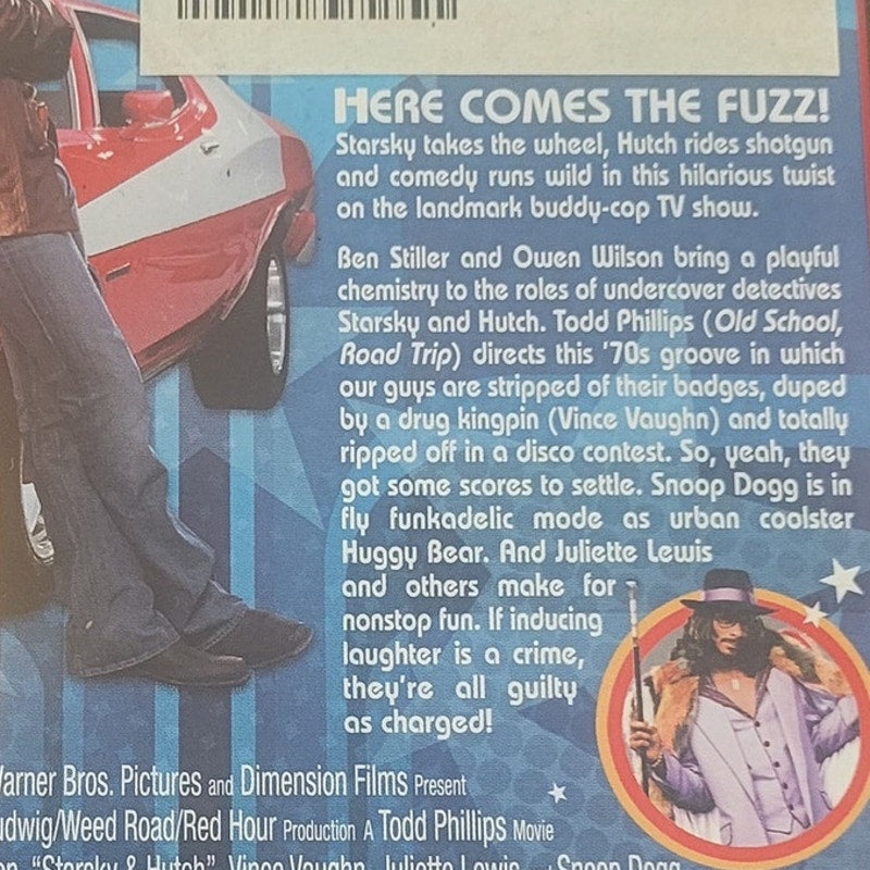 Starsky & Hutch DVD 2004 Widescreen Edition – Ben Stiller, Owen Wilson