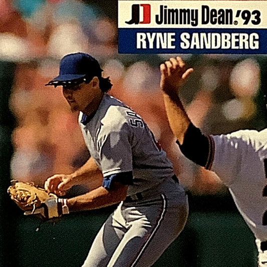 1993 Ryne Sandberg, Chicago Cubs, MLB, Jimmy Dean '93 Ltd Ed., Card 25, EX/NM