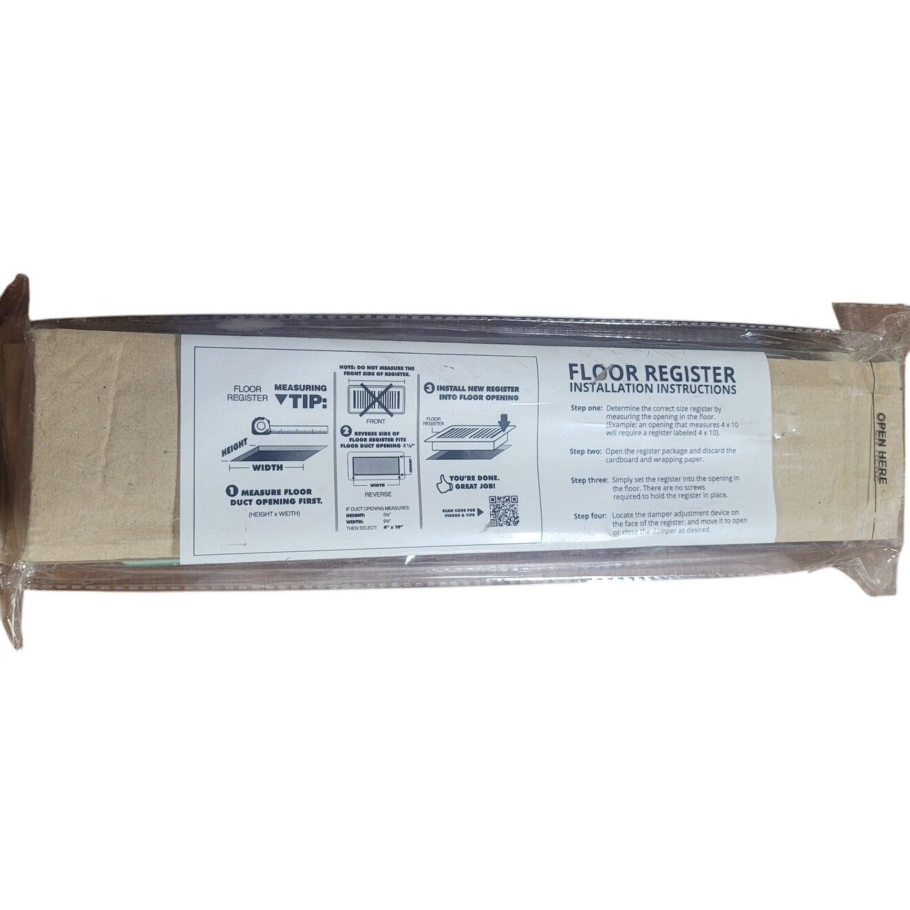 Everbilt 2 in. X 14 in. 2-Way Steel Floor Register in White