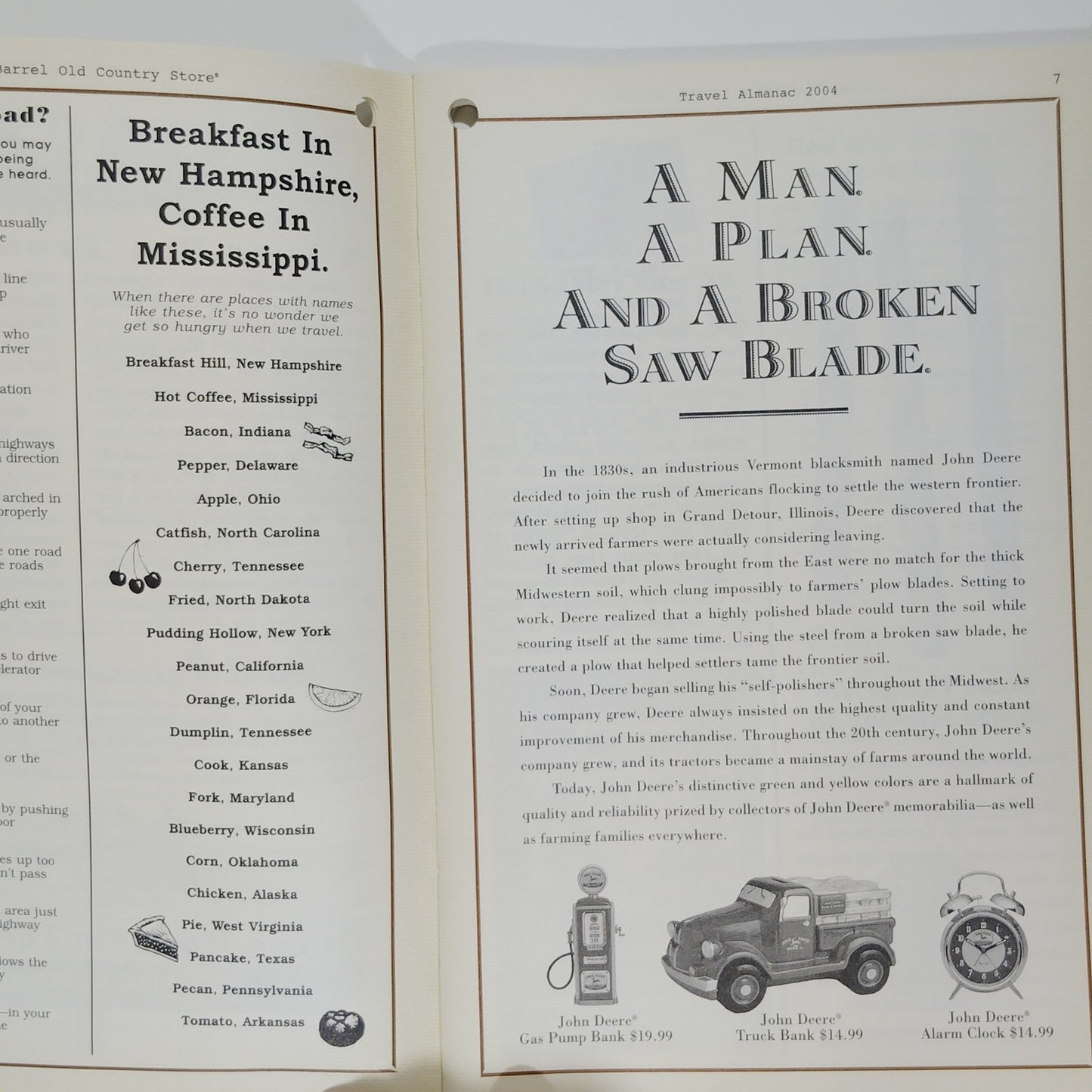 Cracker Barrel Old Country Store Travel Almanac – 2004 Vol. 2 – 8-1/2" x 5-1/2" – Americana Ephemera