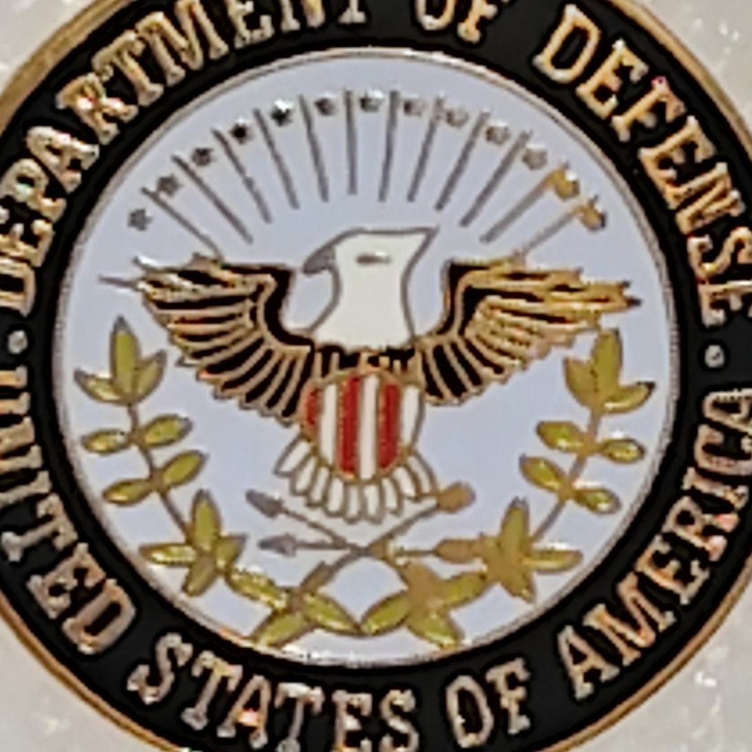 Department of Defense Seal Novelty Hat/Lapel/Brooch Pin, Enamel Metal