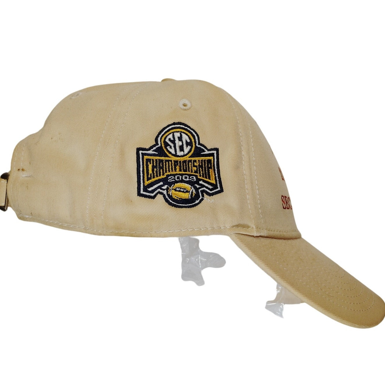 2009 Alabama Crimson Tide National Champions Golf Hat – Adjustable OS, Aged White Panels