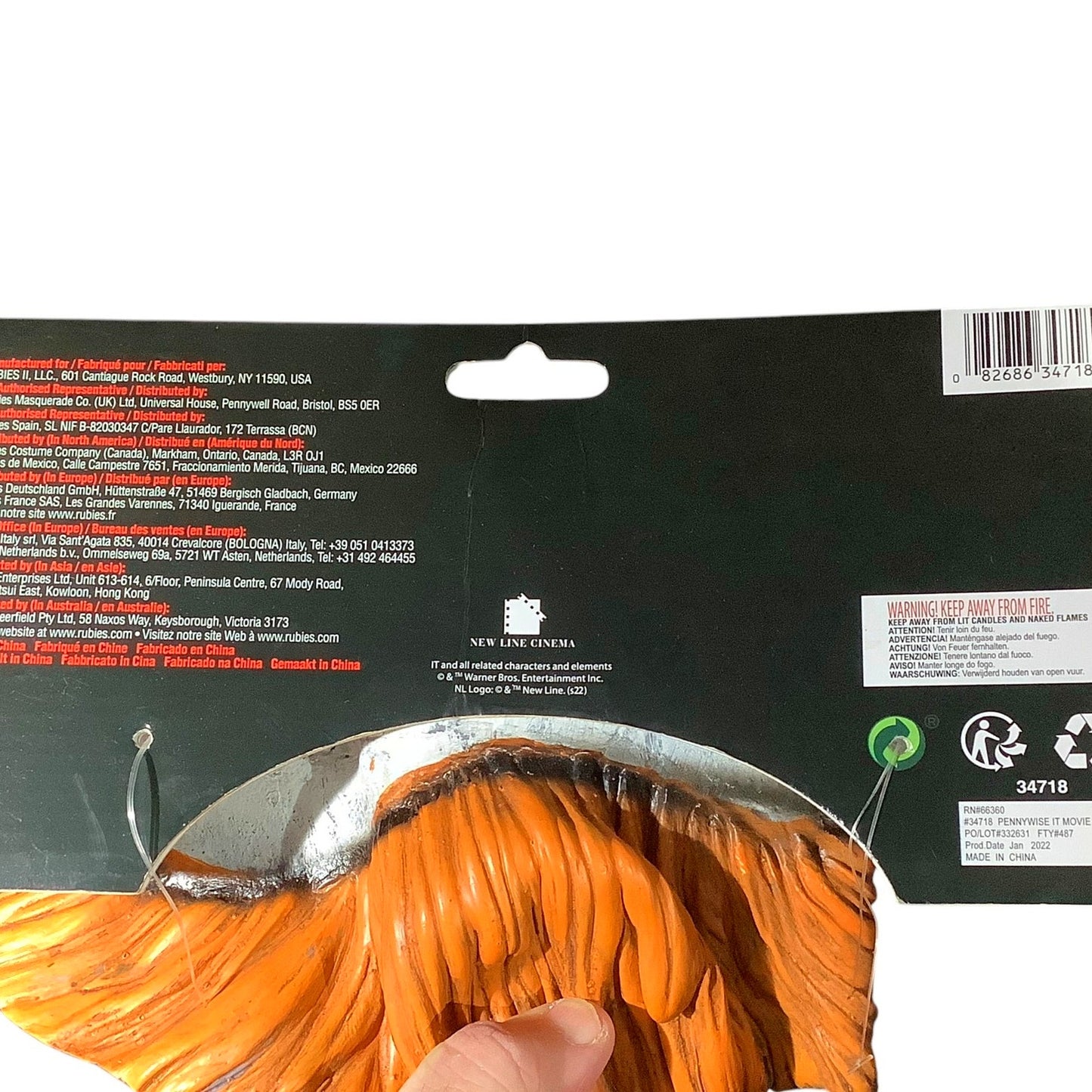 Rubies Adult IT Movie Pennywise Clown Costume Mask