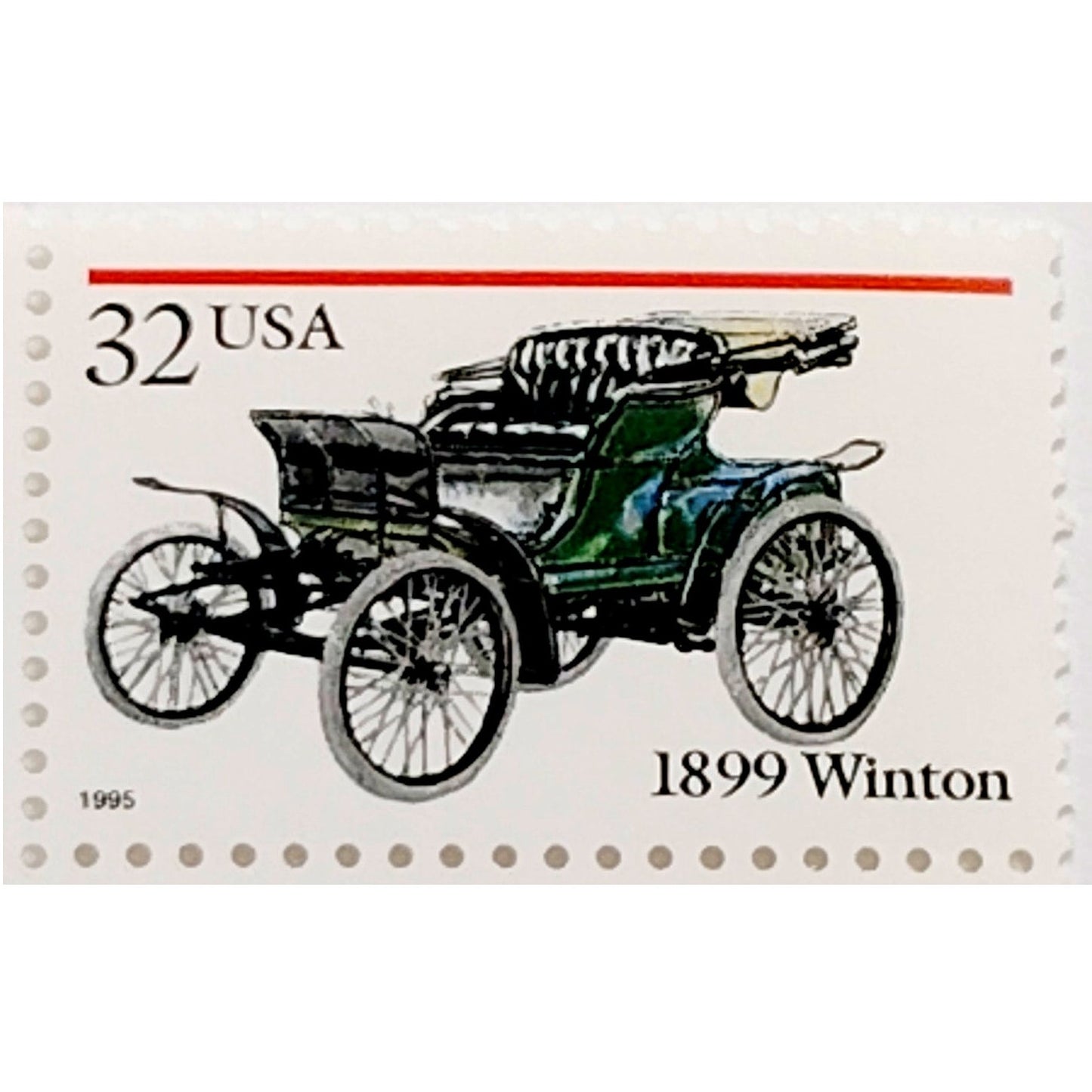 Block of 10 – 1995 USA 32¢ Antique Automobiles MNH Scott 3019–3023