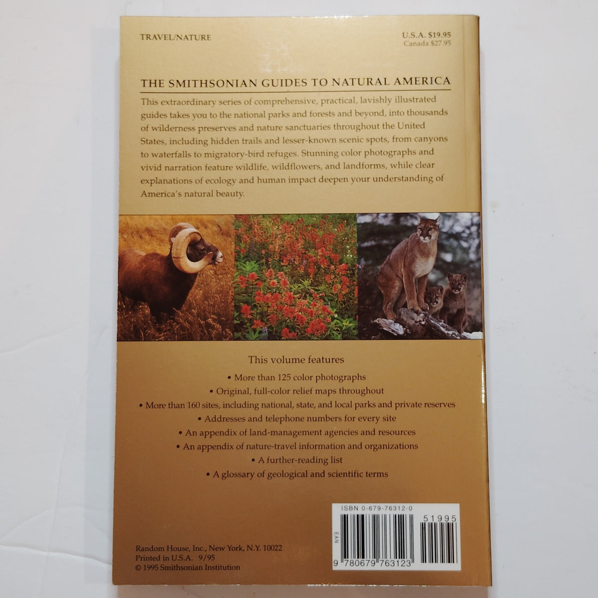 Smithsonian Guides Natural America Northern Rockies ID MT WY Softcover - LN 1995