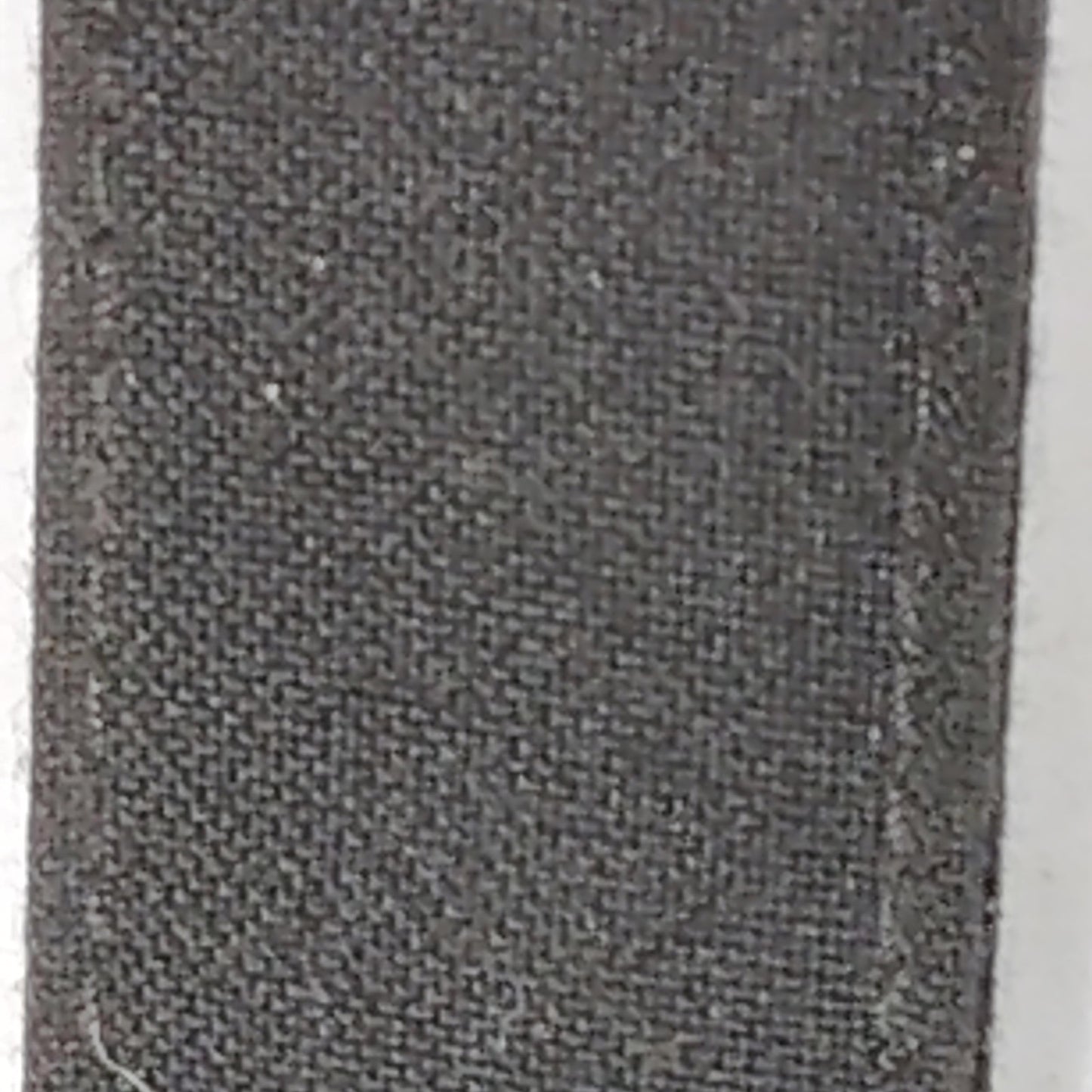 44" Men's Black Fabric Belt, No Buckle, Silver Keeper End, Formal/Garrison Use