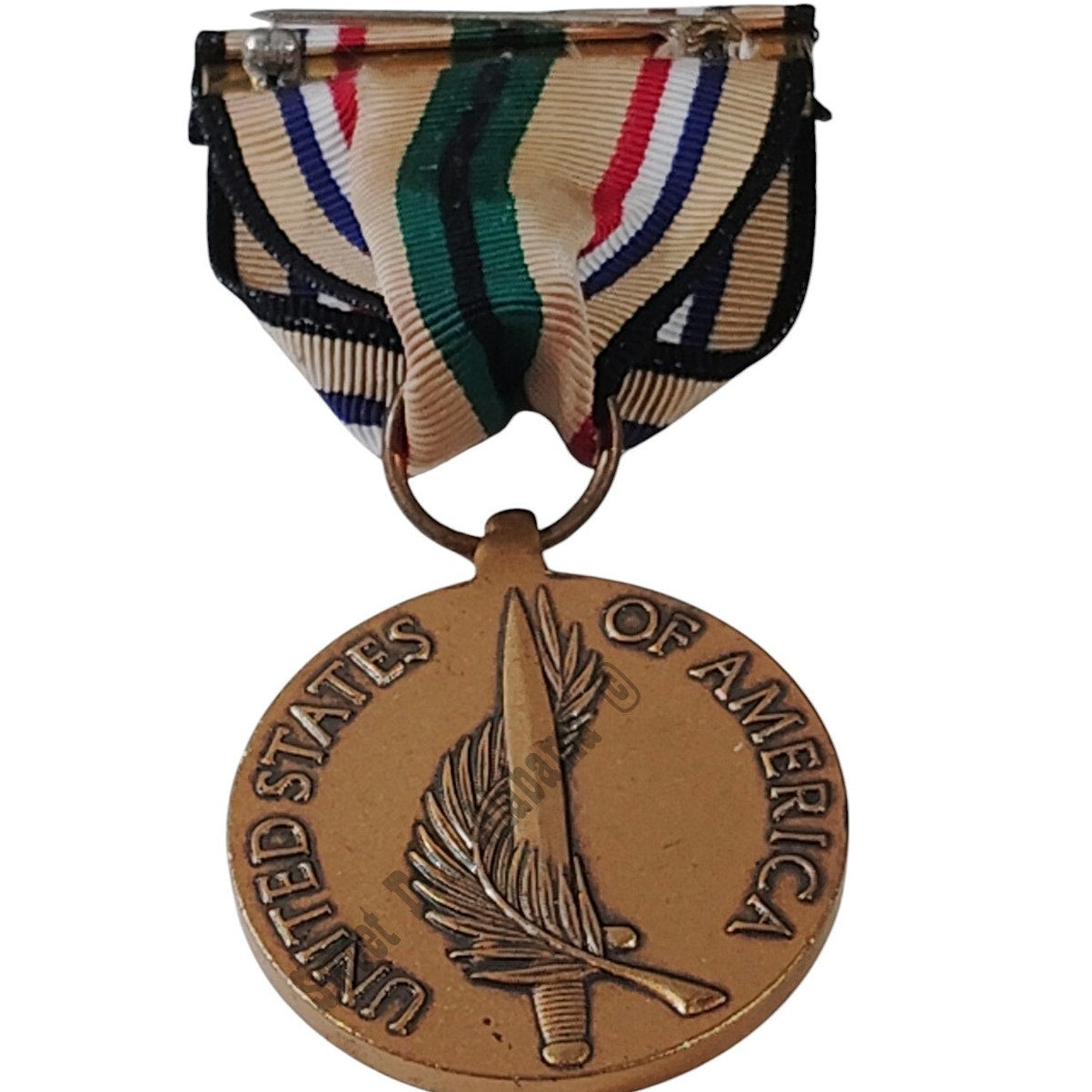 Southwest Asia Service Medal Pinback, 1-1/4"D x 3"H Overall