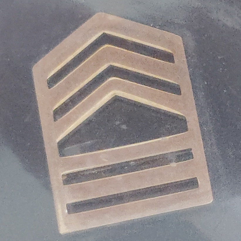 U.S. Army ROTC Master Sergeant (C/MSG) Collar Devices, Gold Finish 1.19" × 0.75"