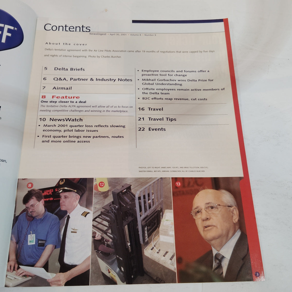 Delta News Digest - April 30, 2001 - Cleared for Takeoff Magazine