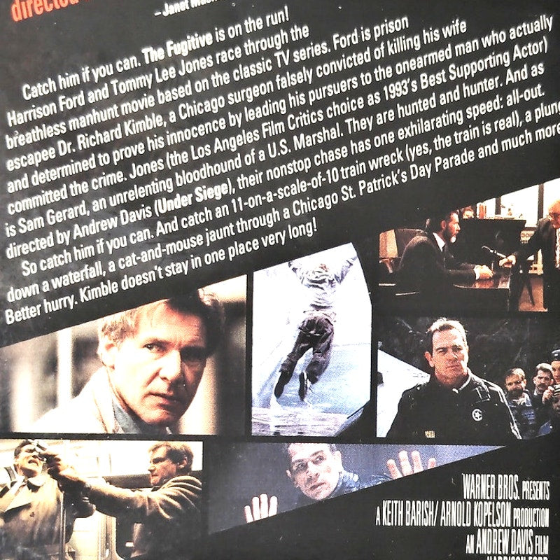 The Fugitive VHS 1994 Harrison Ford Tommy Lee Jones Action Thriller Warner Video