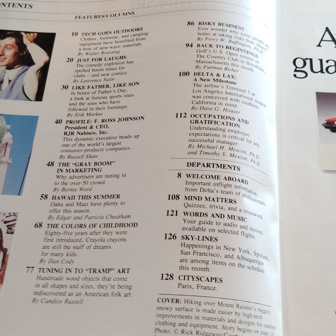 Delta SKY In-Flight Magazine June 1988 - Comedy, Hawaii, Crayola, Golf