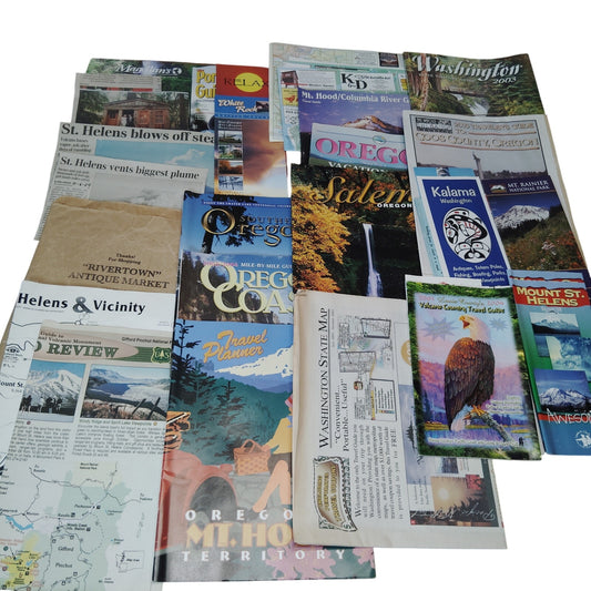 Vintage Oregon & Washington Travel Ephemera Collection (2003) Maps, Brochures