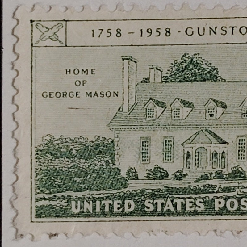 1958 Scott #1104 – 3¢ Gunston Hall / George Mason