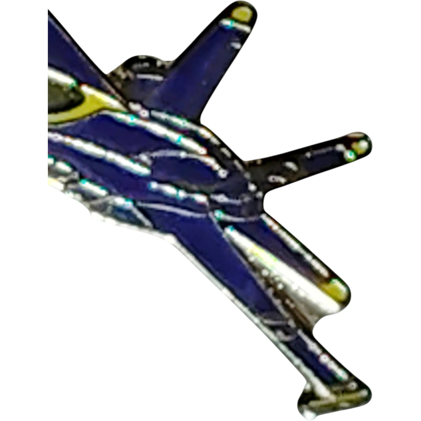 F/A-18 Hornet Hat, Lapel, Brooch Pin – 1-1/4" x 5/8", Blue/Yellow Enamel, Military Clutchback