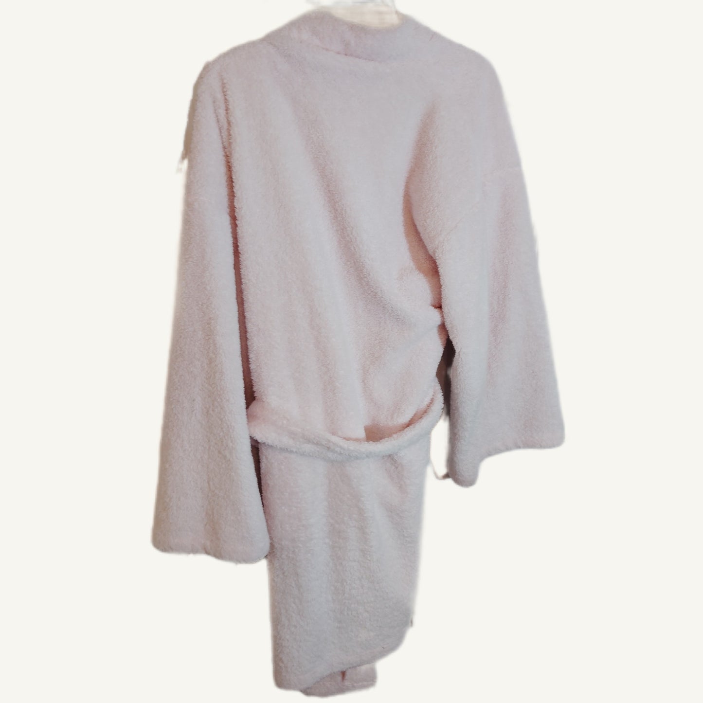 Bath & Body Works Pink Plush Robe L/XL Cozy Loungewear VTG Shawl Collar Fuzzy