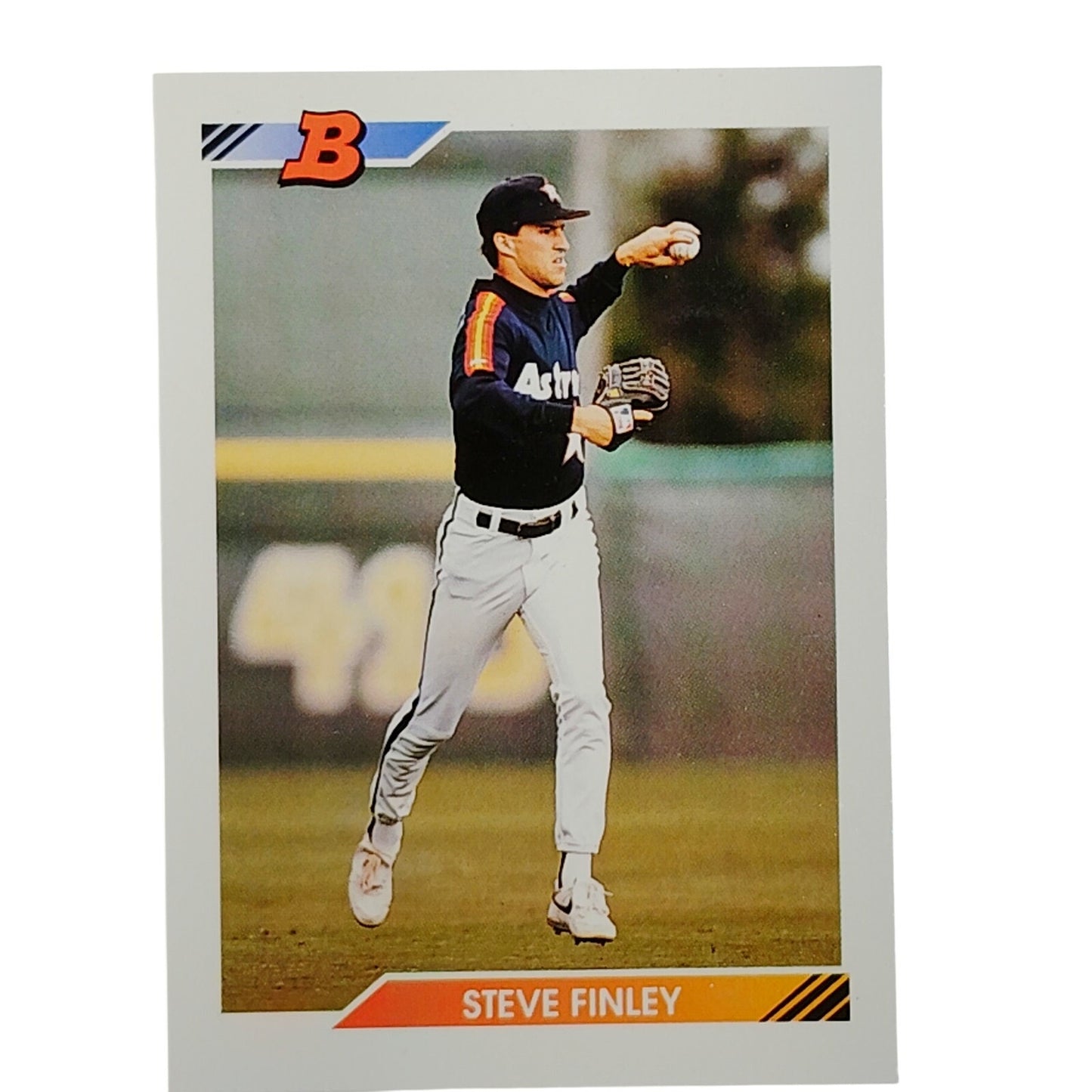 1992 Bowman #574 Steve Finley Houston Astros Outfielder - VG/EX