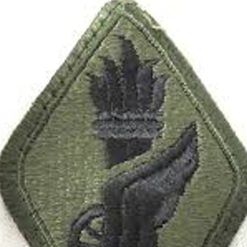 US Army Transportation School Subdued OD Patch 3‑1/8" × 2" Sew‑On