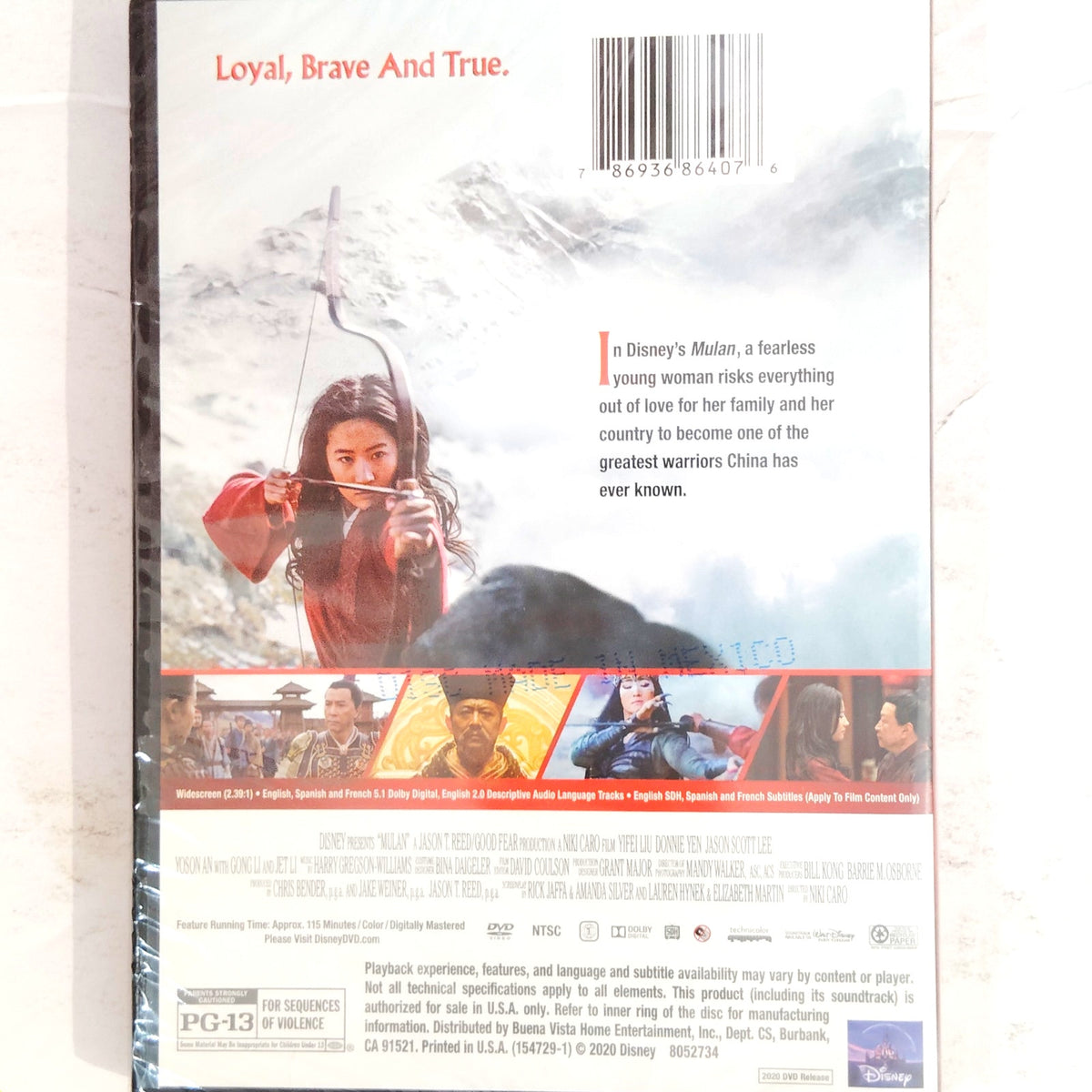 Disney Mulan 2020 Live Action DVD Only - Yifei Liu Sealed Region 1 PG-13