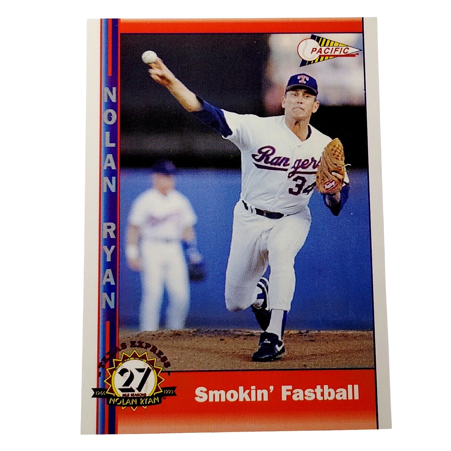 1993 Pacific Texas Express Nolan Ryan 248 Texas Rangers Pitcher Baseball Card NM